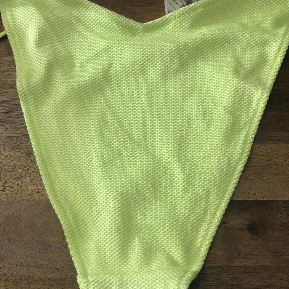 aerie Neon Lime Textured Bikini Bottom